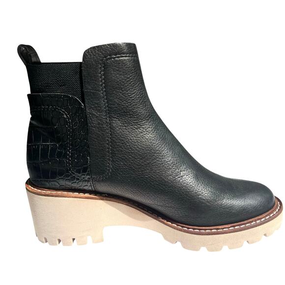 Dolce Vita H2O Chelsea Boots Croc Black & Cream - Picture 15 of 15